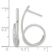 Sterling Silver Polished Swirl Fancy Post Earrings