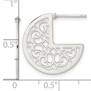 Sterling Silver Filigree Post Earrings