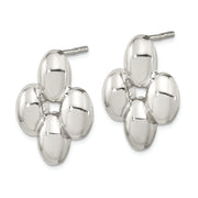 Sterling Silver Polished Puffed Post Earrings