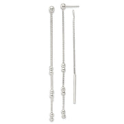 Sterling Silver Chain and Bar Dangle Post Earrings