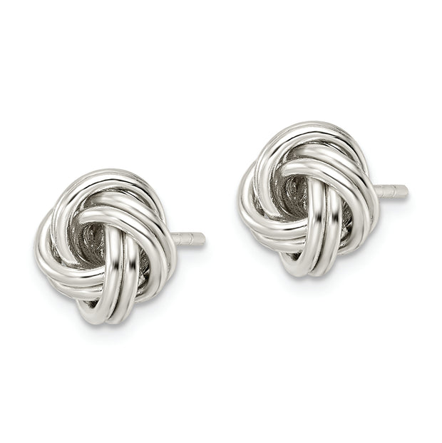 Sterling Silver Polished Love Knot Post Earrings