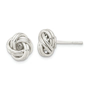 Sterling Silver Polished Love Knot Post Earrings