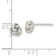 Sterling Silver Polished Love Knot Post Earrings