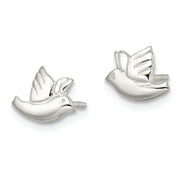 Sterling Silver Polished Dove Post Earrings