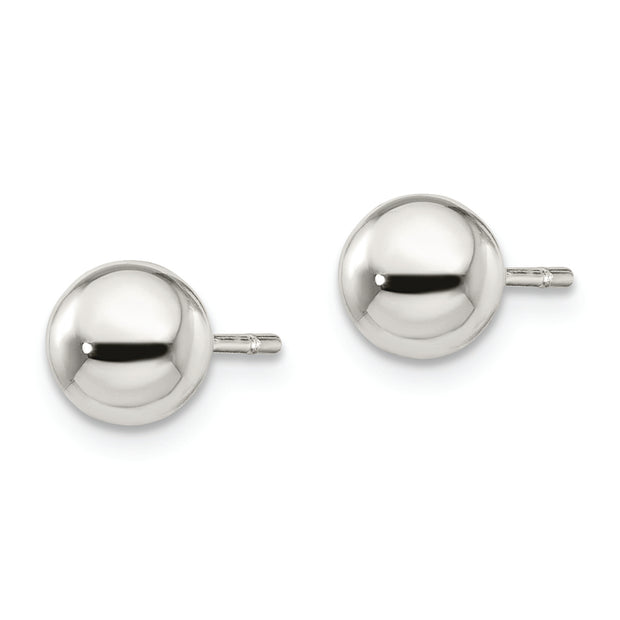 Sterling Silver Polished 6mm Ball Earrings
