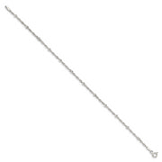 Sterling Silver 2.5mm Singapore w/ Beads Chain