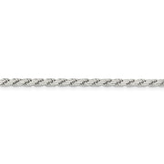 Sterling Silver 3.1mm Flat Rope Chain