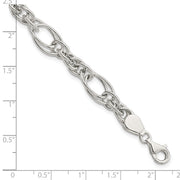 Sterling Silver Polished Fancy Link 7in Bracelet