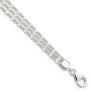 Sterling Silver Polished 3-strand Bracelet