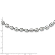 9-11mm Grey Baroque Endless Necklace