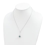 Sterling Silver Rhodium 9-10mm Baroque Tahit Saltwater Pearl Necklace