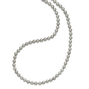 Majestik 10-11mm Grey Imitation Shell Pearl Hand Knotted Endless Necklace