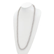 Majestik 10-11mm Grey Imitation Shell Pearl Hand Knotted Endless Necklace