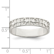 Sterling Silver Polished Design Ladie's Ring