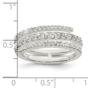 Sterling Silver CZ Wrap Ring