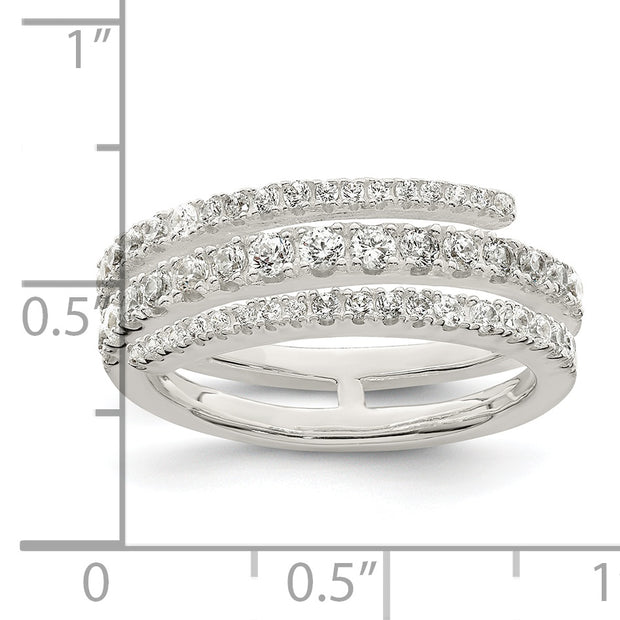 Sterling Silver CZ Wrap Ring