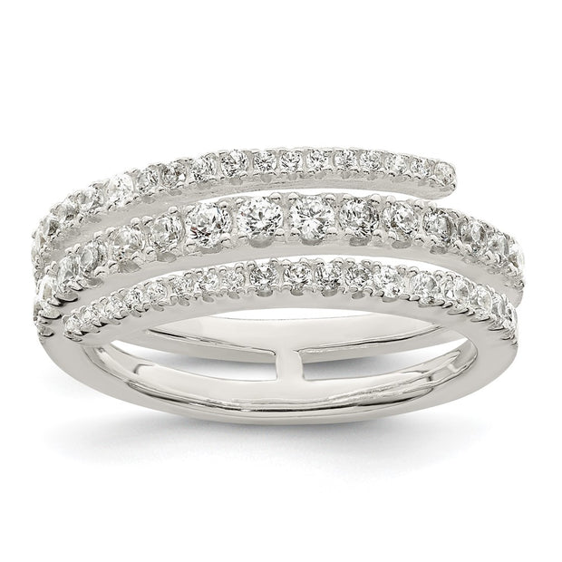 Sterling Silver CZ Wrap Ring
