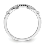 Sterling Silver Rhodium plated CZ Ring
