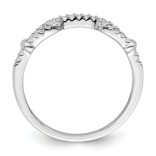 Sterling Silver Rhodium plated CZ Ring