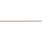 14k Rose Gold 1mm D/C Machine-made Rope Chain