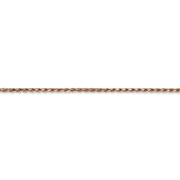 14k Rose Gold 1.8mm D/C Machine-made Rope Chain