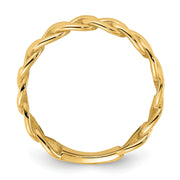 14k Polished 5mm Curb Link Ring Size 7