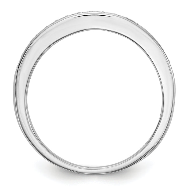 14K White Gold Diamond Band