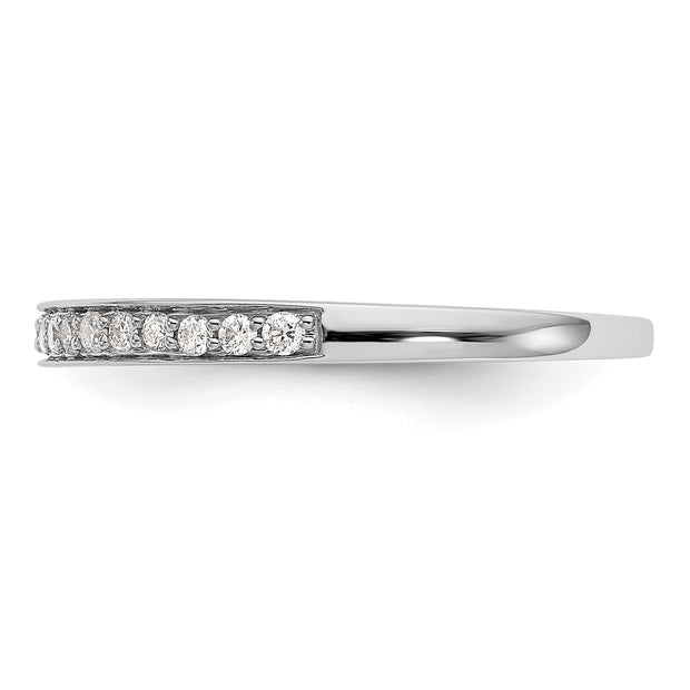 14K White Gold Diamond Band