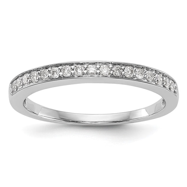 14K White Gold Diamond Band