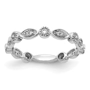 14k White Gold Diamond Fancy Band