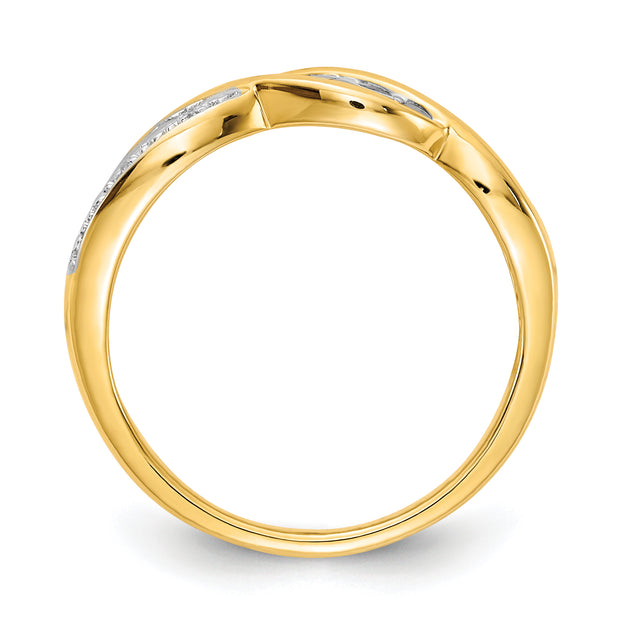 14k w/Rhodium Diamond MOM Ring