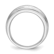 10K White Gold Brushed Lab Grown Diamond, VS/SI FGH Men's Ring