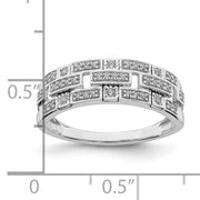 14k White Gold Polished Fancy Diamond Ring