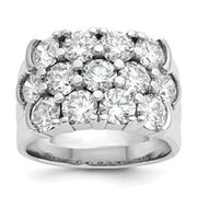 14K White Gold 13 Round 1/3ct Lab Grown VS/SI FGH Dia Ring