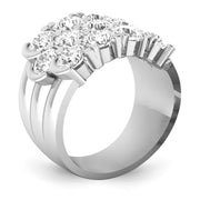 14K White Gold 13 Round 1/3ct Lab Grown VS/SI FGH Dia Ring