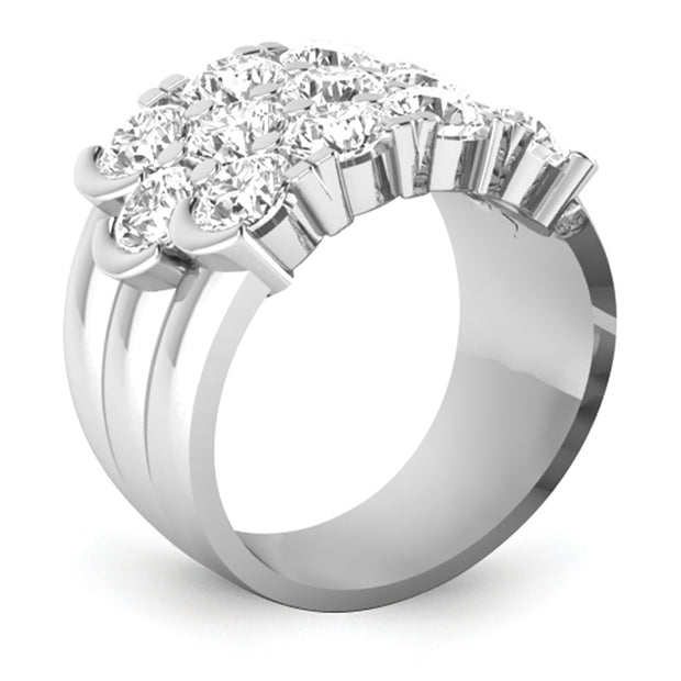 14K White Gold 13 Round 1/3ct Lab Grown VS/SI FGH Dia Ring
