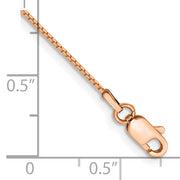 14k Rose Gold .9mm Box Chain