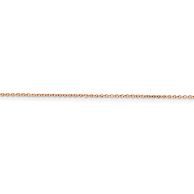 14k Rose Gold 1.0mm D/C Cable Chain