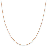 14k Rose Gold 1.0mm D/C Cable Chain