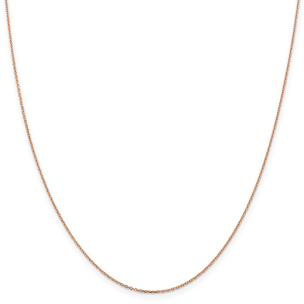 14k Rose Gold 1.0mm D/C Cable Chain