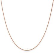 14k Rose Gold 1.4mm D/C Cable Chain