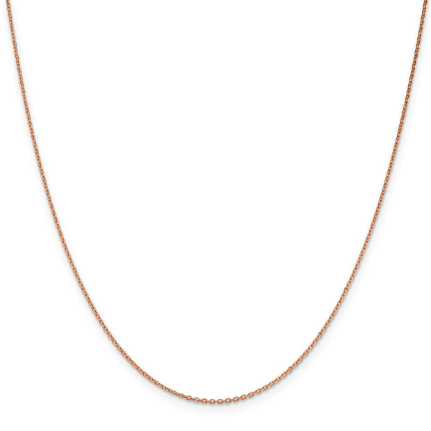 14k Rose Gold 1.4mm D/C Cable Chain