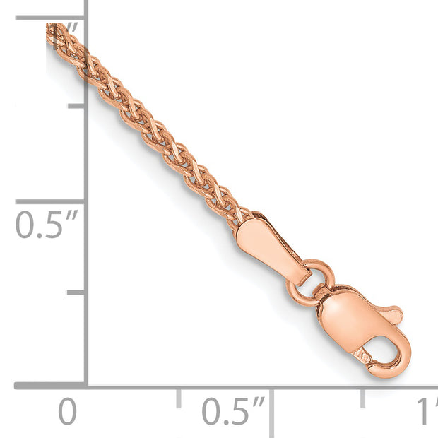 14k Rose Gold 1.7mm D/C Spiga Chain