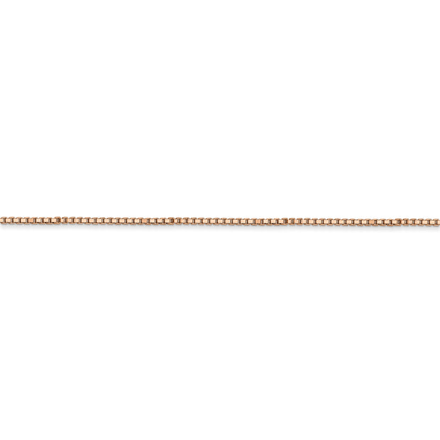 14k Rose Gold 1.0mm Box Chain