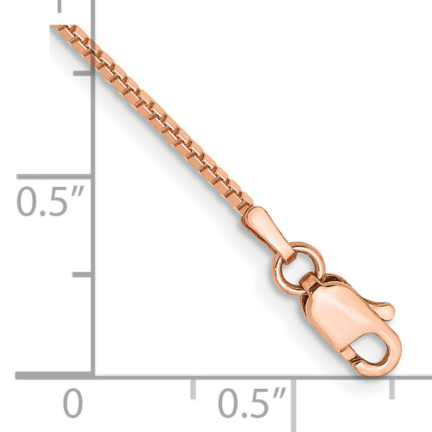 14k Rose Gold 1.0mm  Box Chain