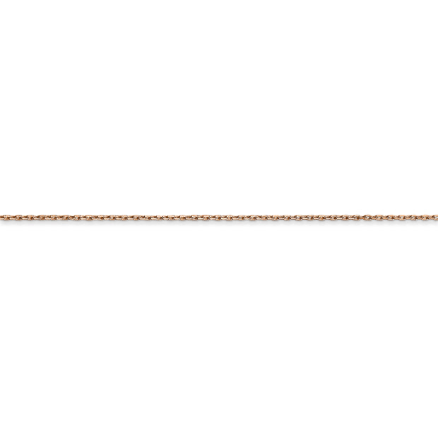 14k Rose Gold .8mm D/C Cable Chain