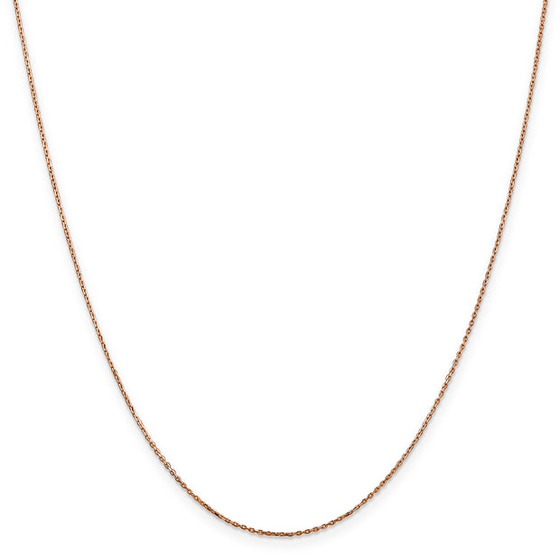 14k Rose Gold .8mm D/C Cable Chain