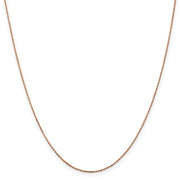14k Rose Gold .8mm D/C Cable Chain