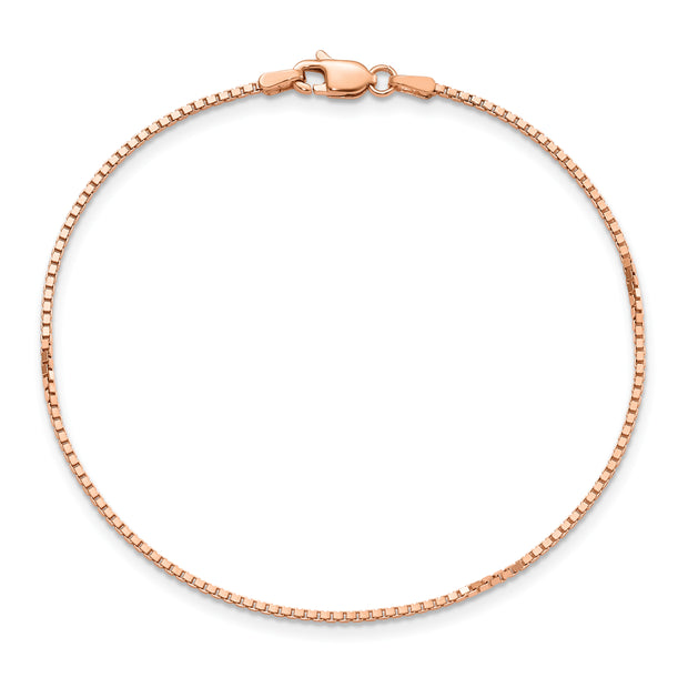 14k Rose Gold 1.10mm Box Chain