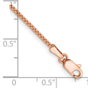 14k Rose Gold 1.10mm Box Chain